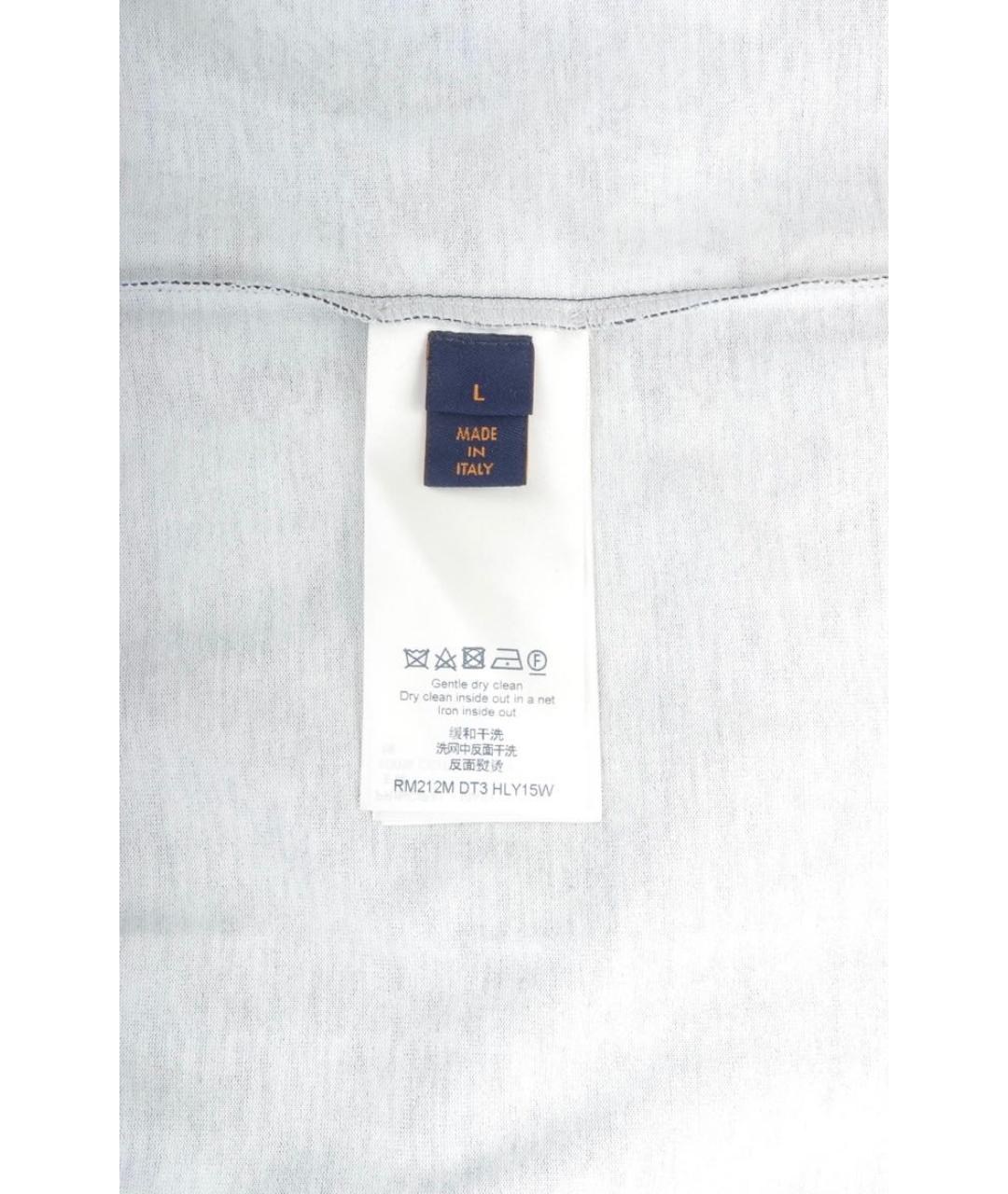 LOUIS VUITTON Синяя хлопковая футболка, фото 6