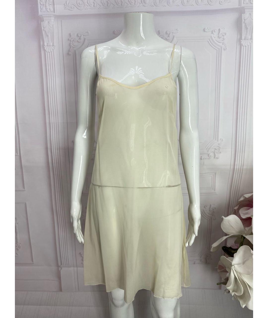 BLUMARINE Белое хлопковое коктейльное платье, фото 5