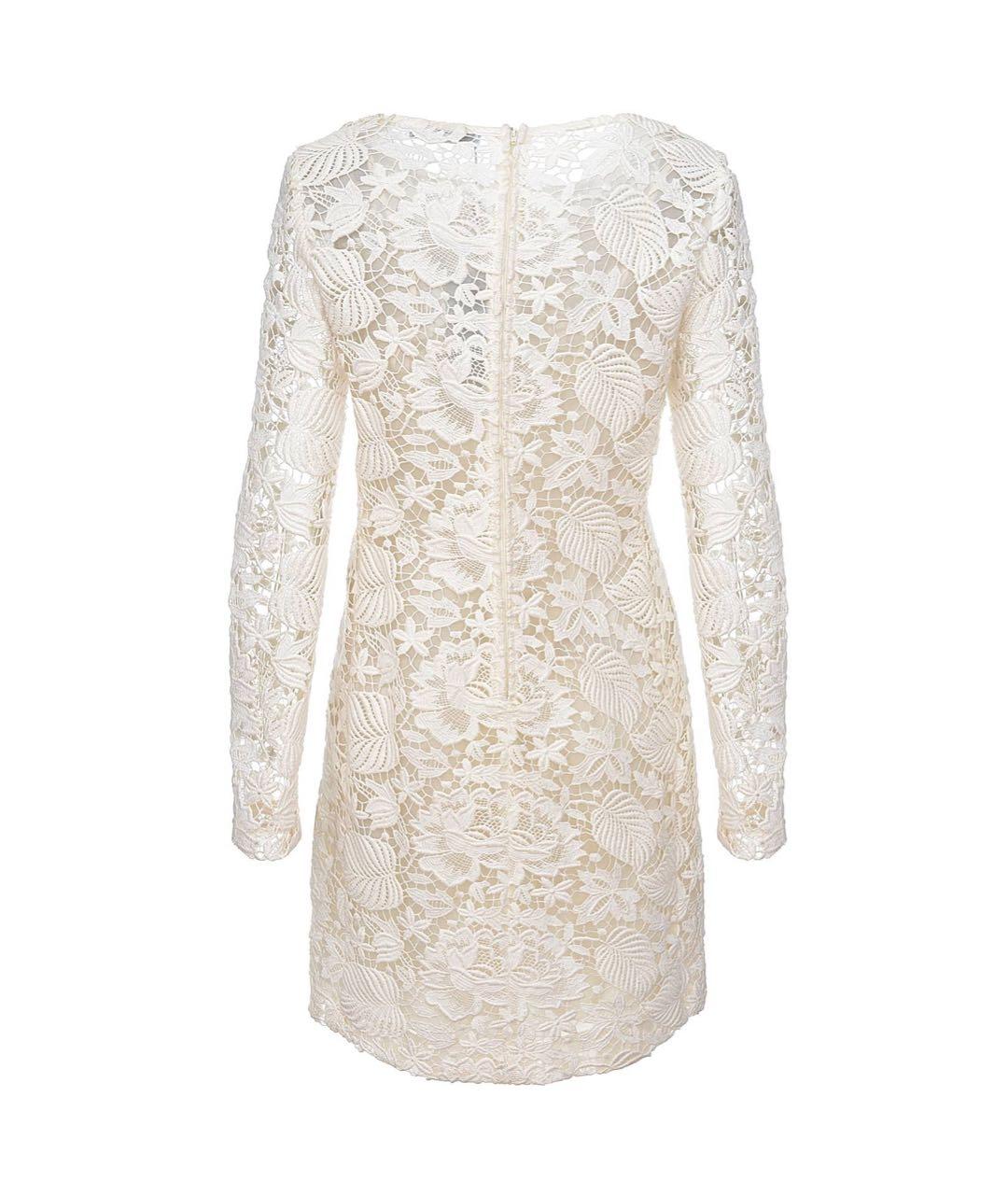 BLUMARINE Белое хлопковое коктейльное платье, фото 2