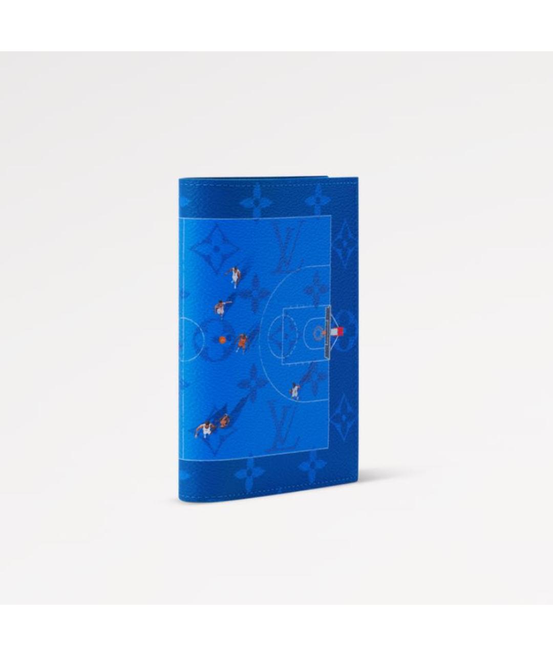 LOUIS VUITTON Синий кожаный кардхолдер, фото 2