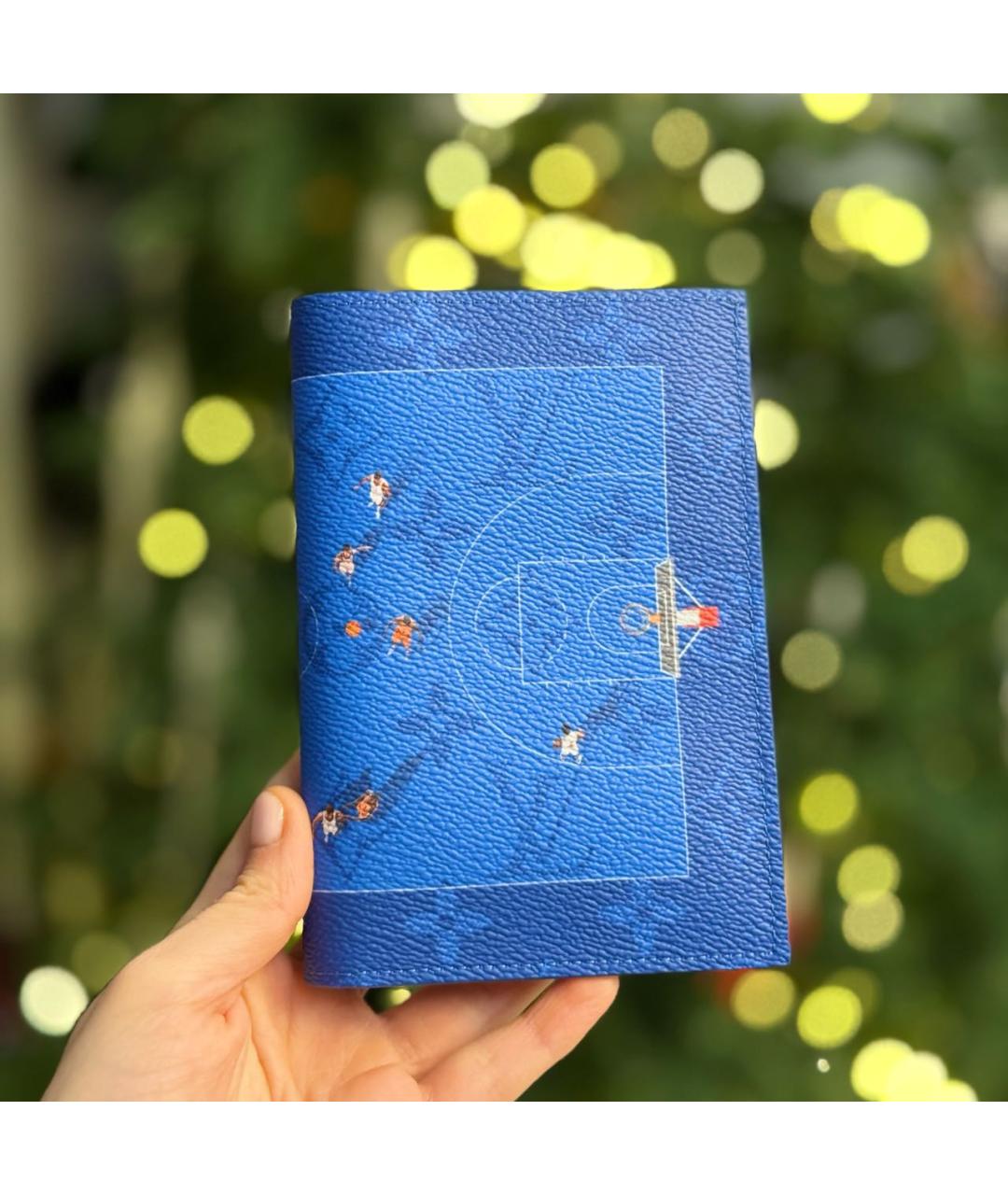 LOUIS VUITTON Синий кожаный кардхолдер, фото 3