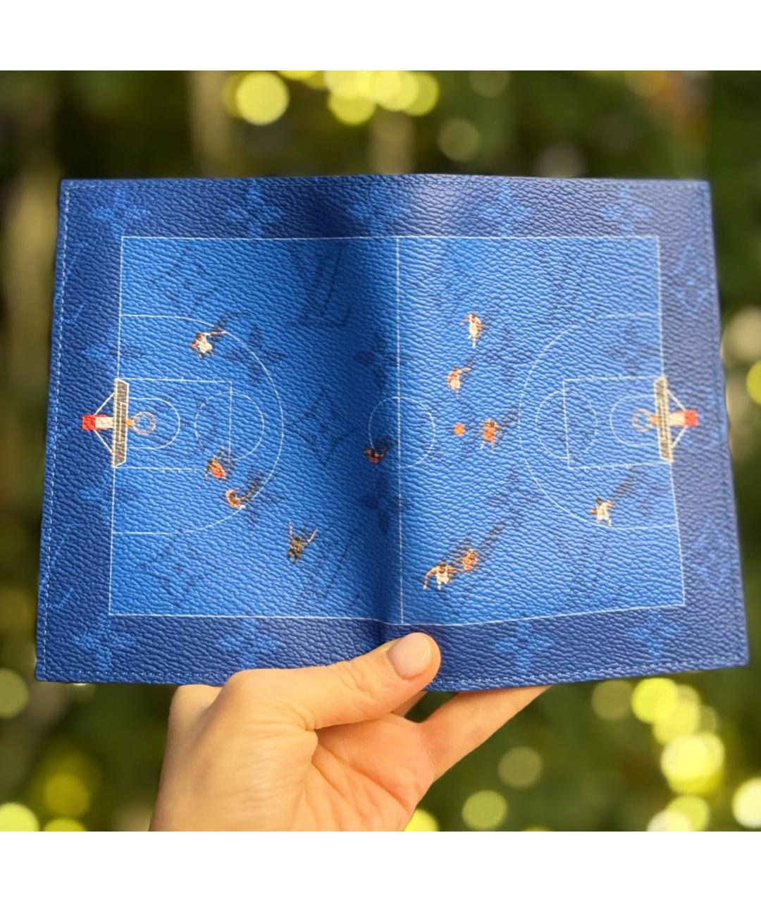 LOUIS VUITTON Синий кожаный кардхолдер, фото 4