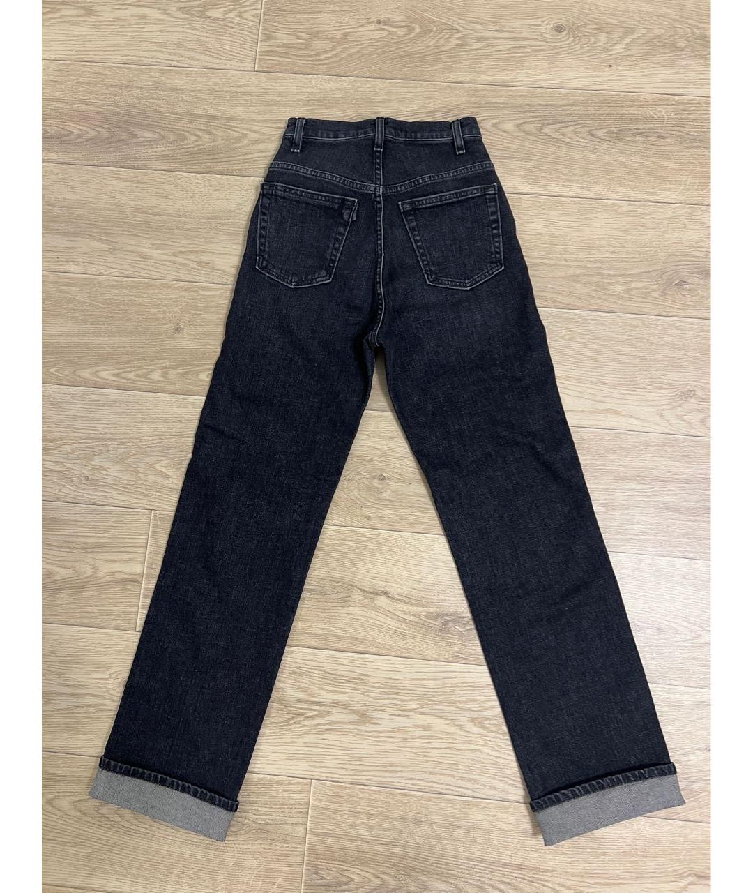 3X1 Черные хлопковые прямые джинсы, фото 2