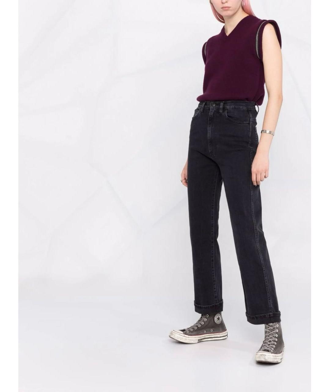 3X1 Черные хлопковые прямые джинсы, фото 8