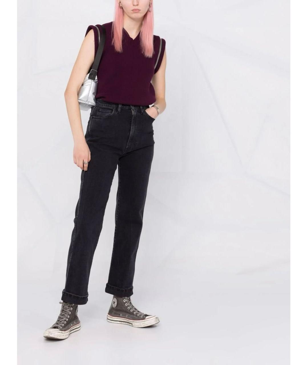 3X1 Черные хлопковые прямые джинсы, фото 5