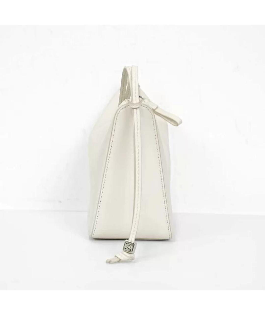 LOEWE Белая кожаная сумка с короткими ручками, фото 2