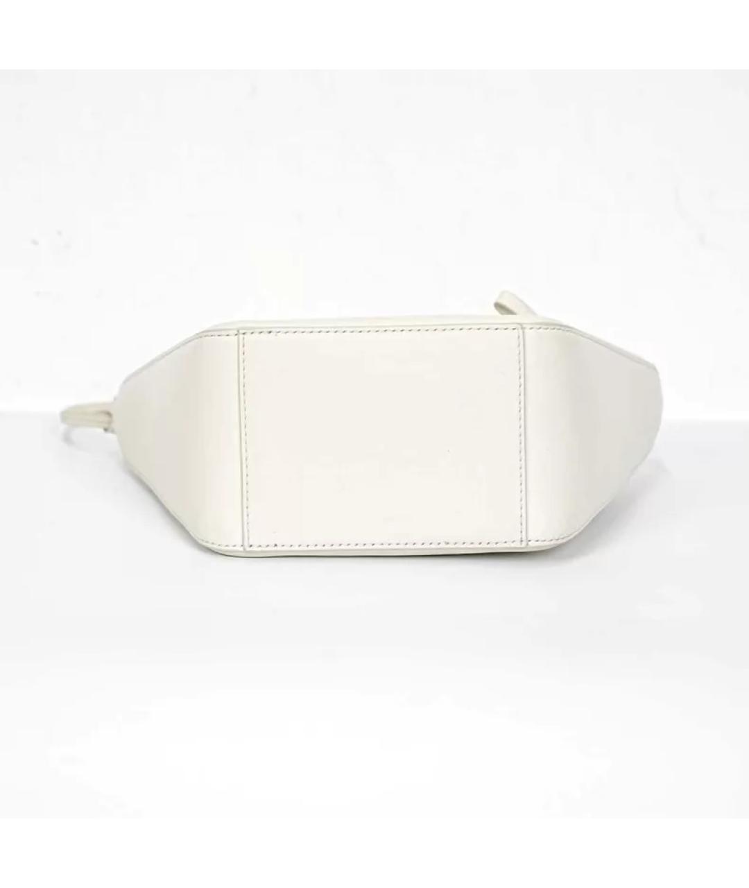 LOEWE Белая кожаная сумка с короткими ручками, фото 4