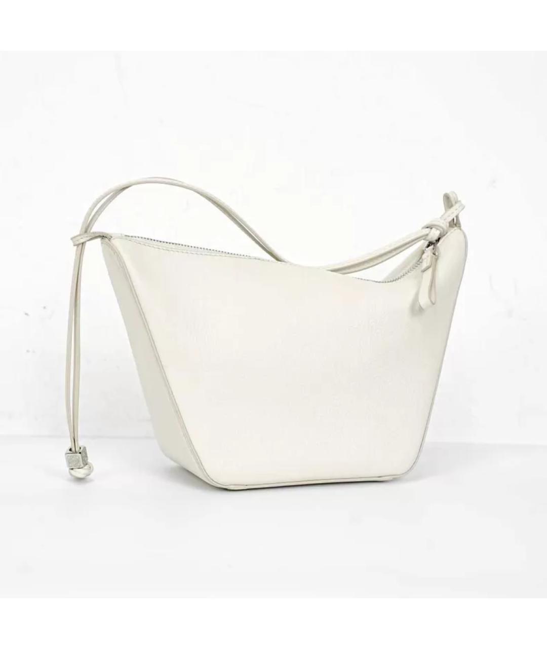 LOEWE Белая кожаная сумка с короткими ручками, фото 3