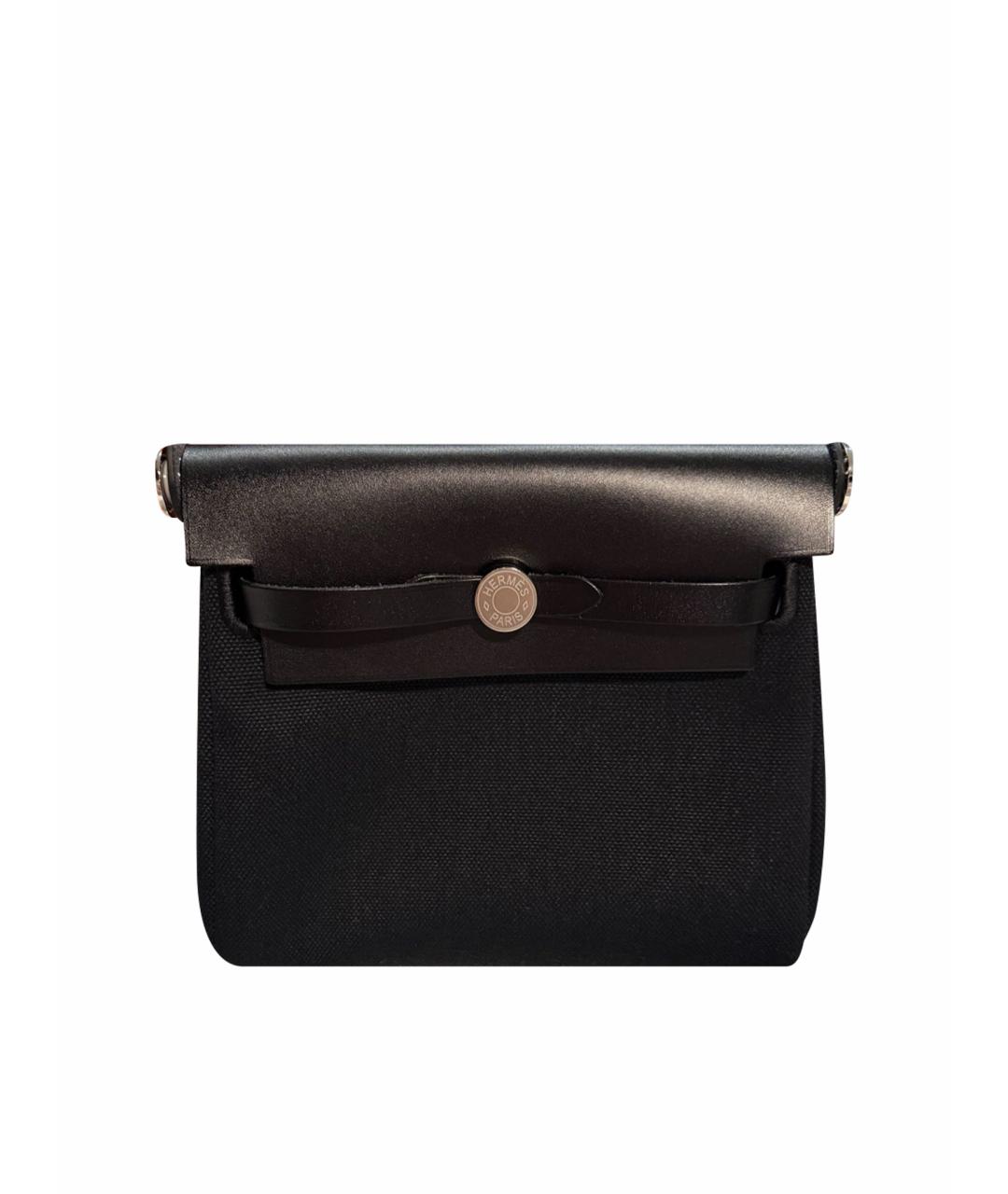 HERMES Черная кожаная сумка через плечо, фото 1