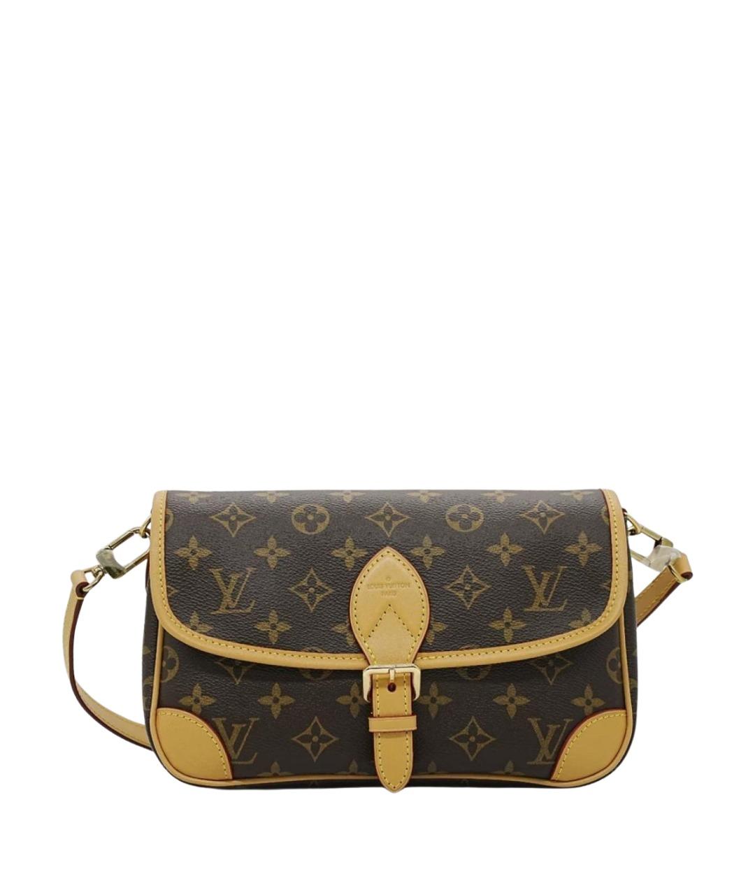 LOUIS VUITTON Коричневая кожаная сумка через плечо, фото 1