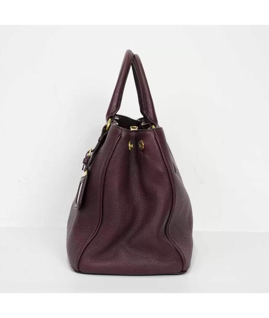 PRADA Фиолетовая кожаная сумка с короткими ручками, фото 6