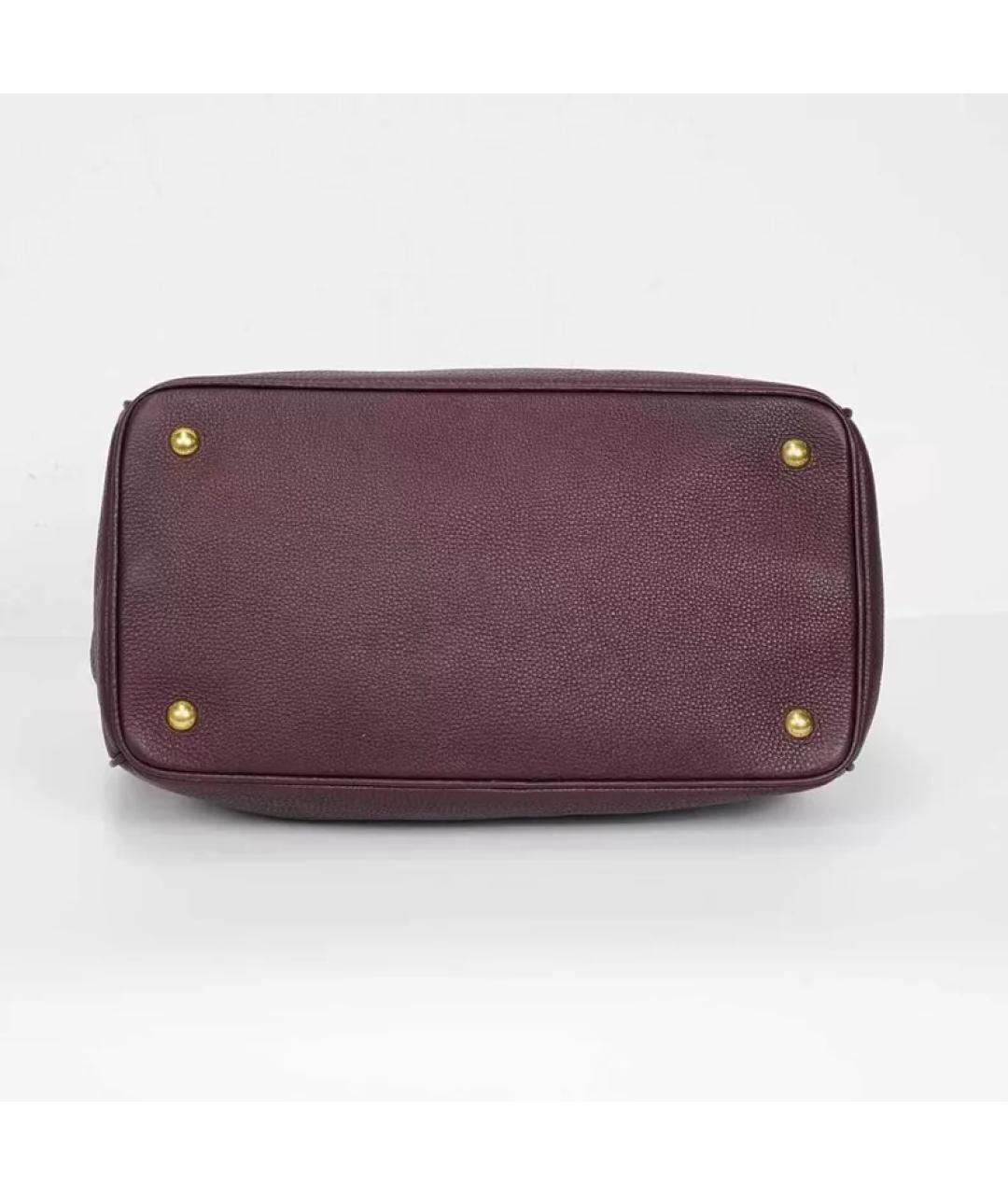 PRADA Фиолетовая кожаная сумка с короткими ручками, фото 3