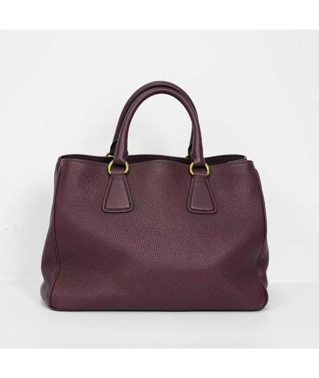 PRADA Фиолетовая кожаная сумка с короткими ручками, фото 10