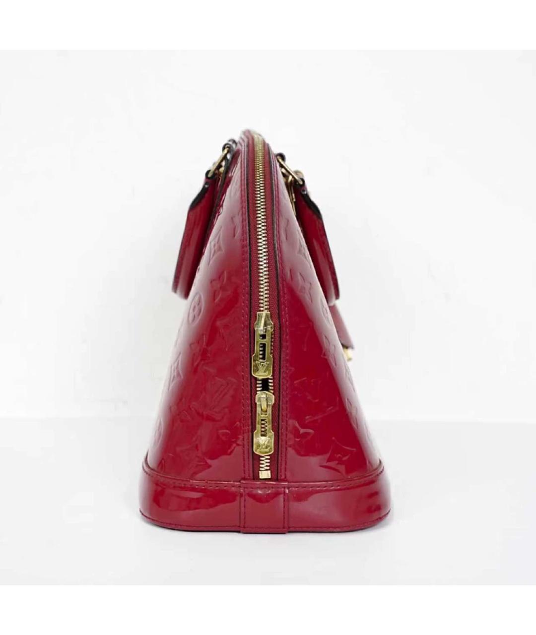 LOUIS VUITTON Красная сумка с короткими ручками из лакированной кожи, фото 4