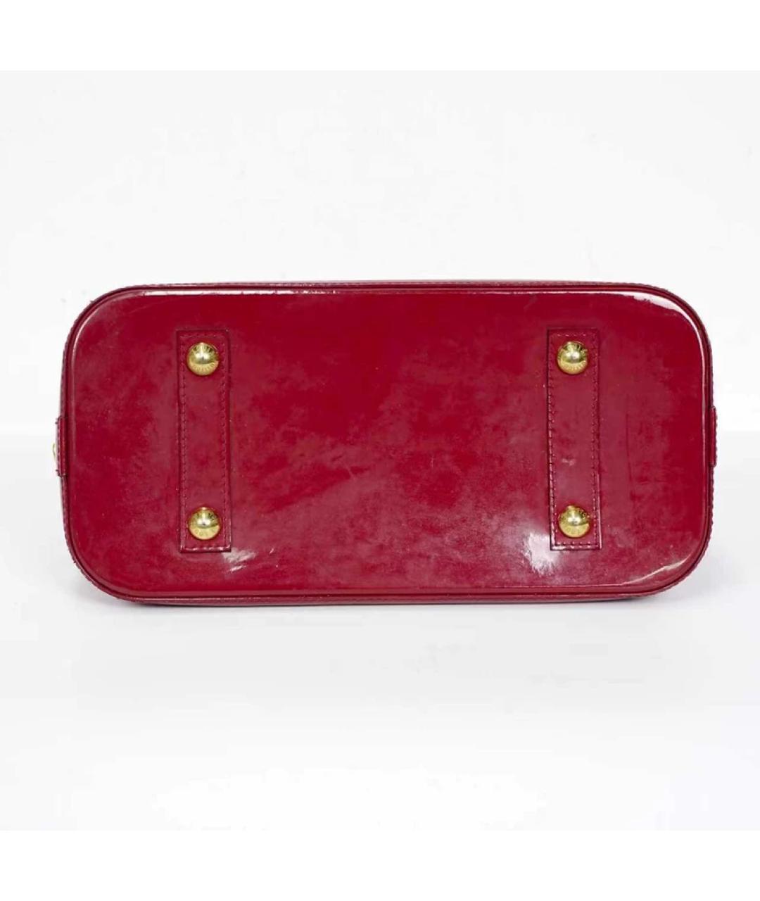 LOUIS VUITTON Красная сумка с короткими ручками из лакированной кожи, фото 5
