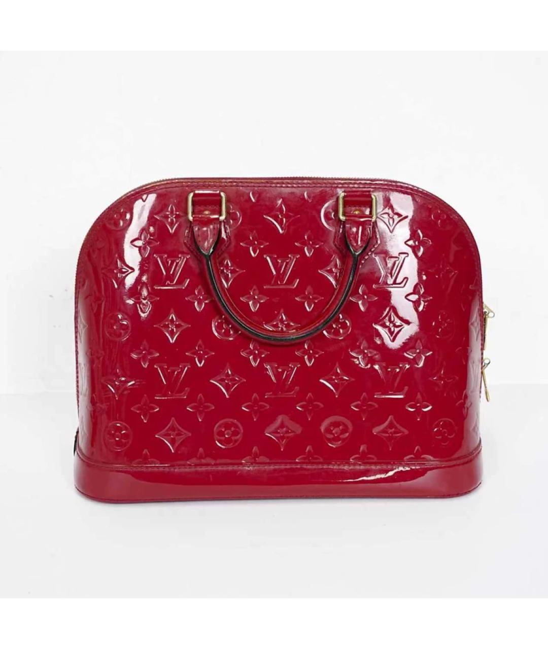 LOUIS VUITTON Красная сумка с короткими ручками из лакированной кожи, фото 7