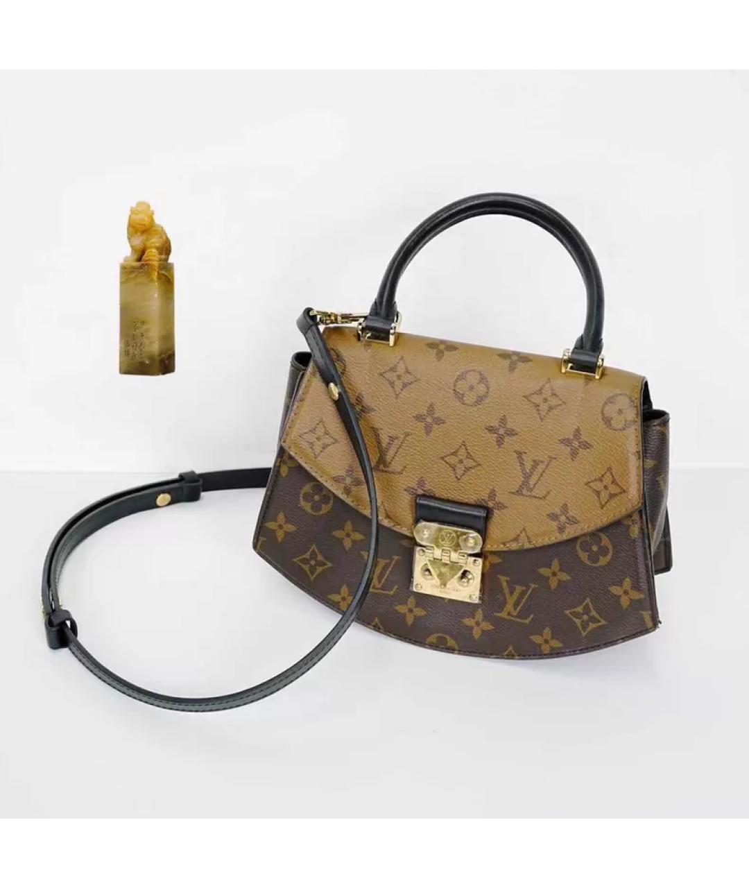 LOUIS VUITTON Коричневая сумка с короткими ручками, фото 9