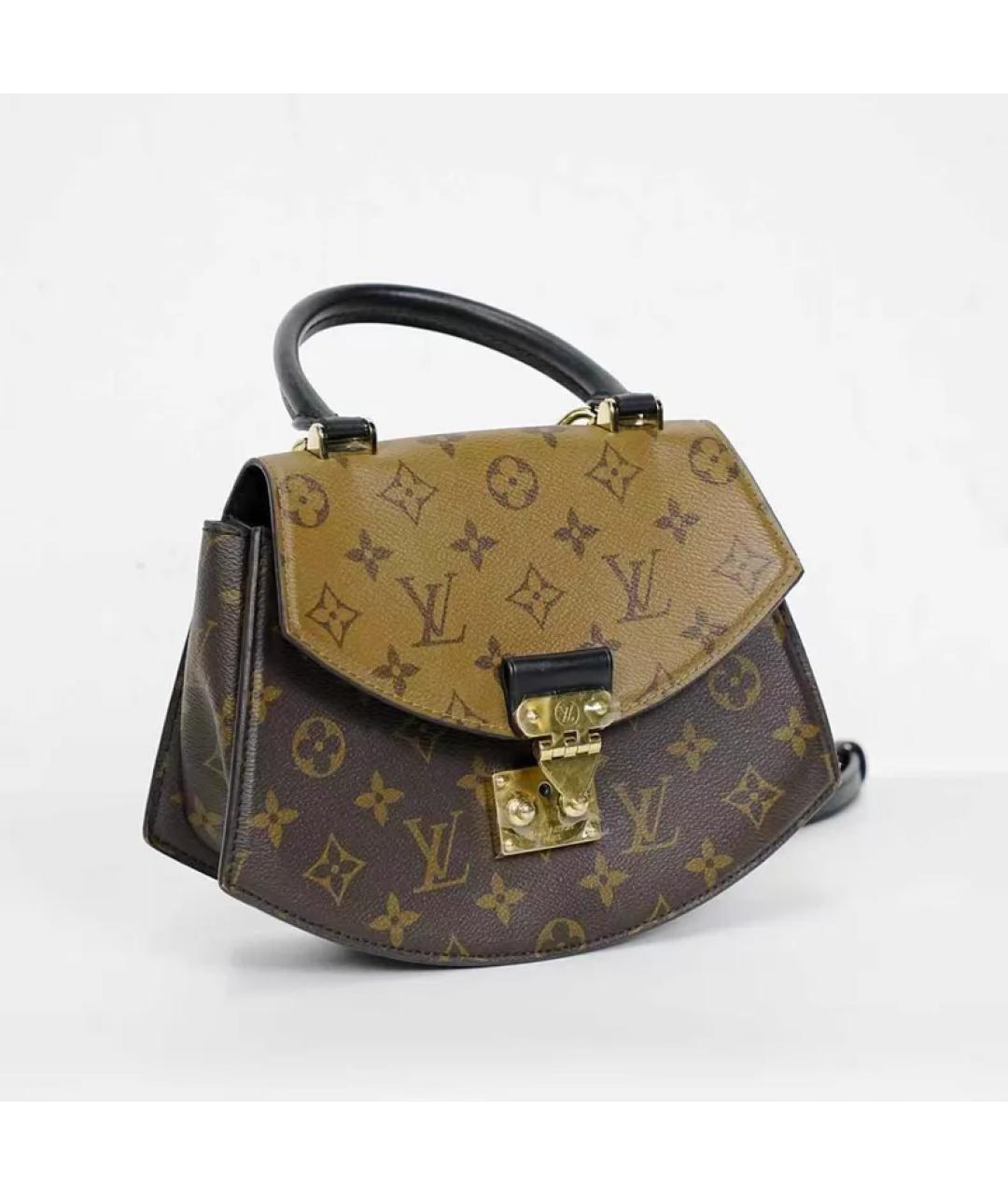 LOUIS VUITTON Коричневая сумка с короткими ручками, фото 4