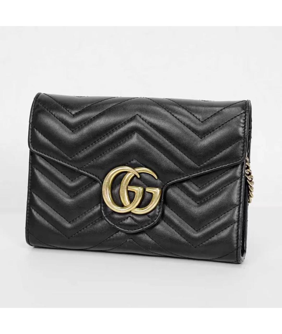 GUCCI Черная кожаная сумка с короткими ручками, фото 10