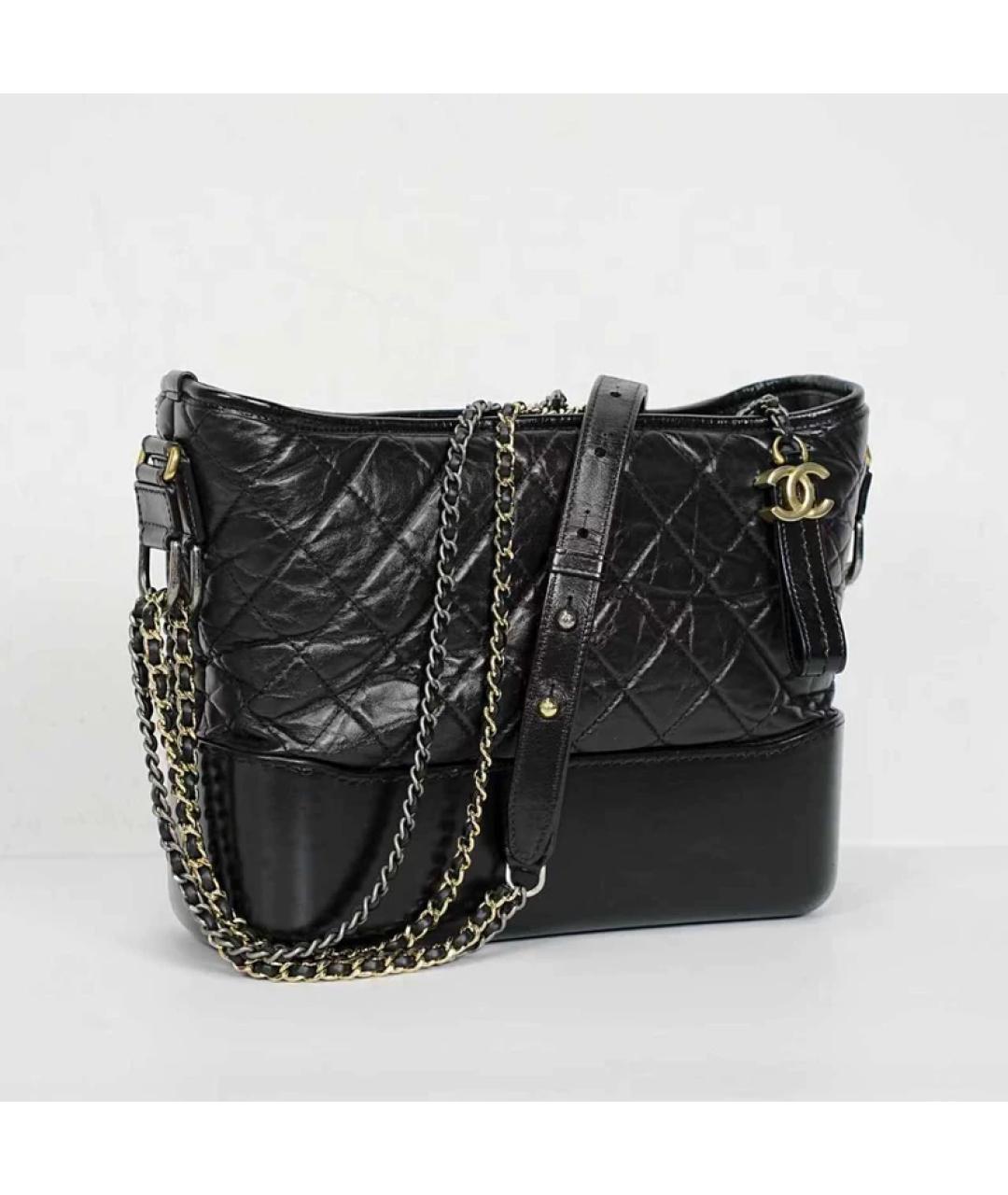 CHANEL Черная кожаная сумка через плечо, фото 2