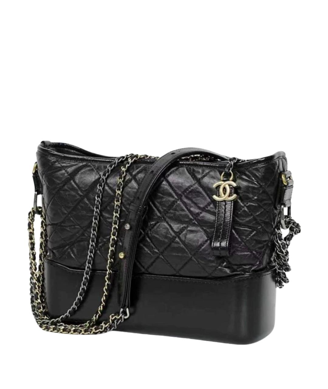 CHANEL Черная кожаная сумка через плечо, фото 1