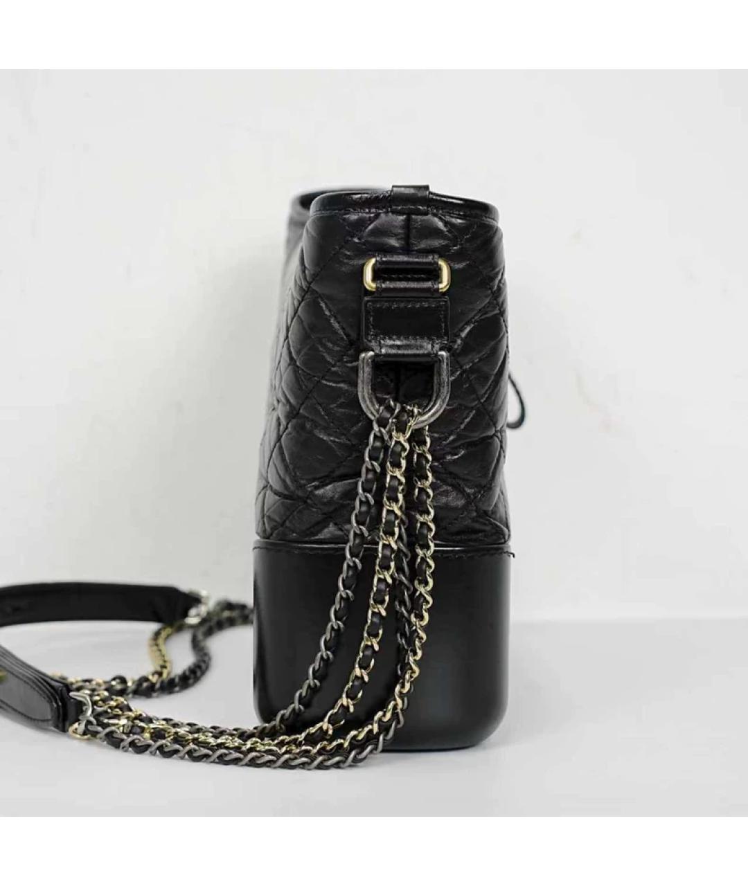 CHANEL Черная кожаная сумка через плечо, фото 3
