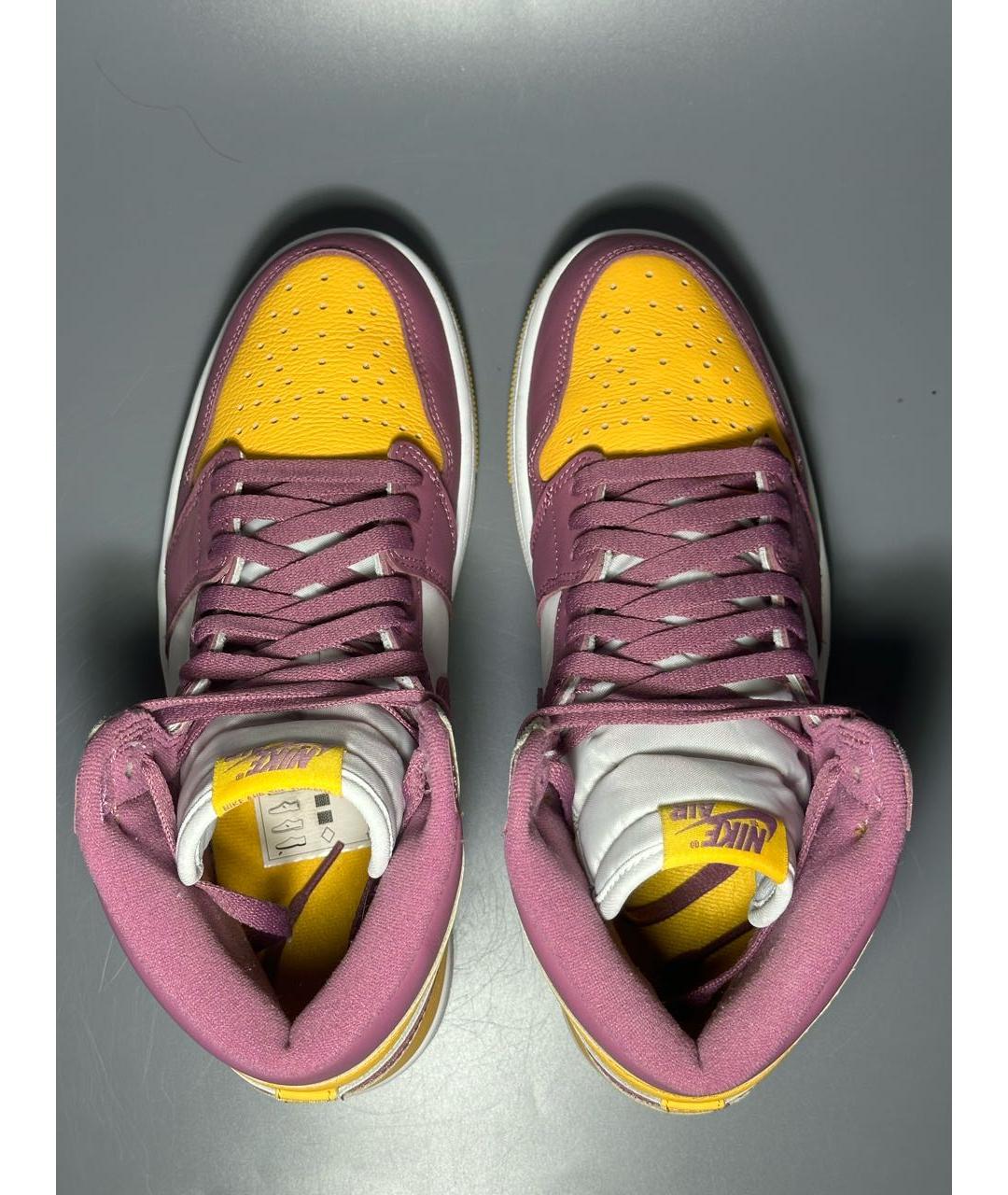 JORDAN Мульти кожаные высокие кроссовки / кеды, фото 3