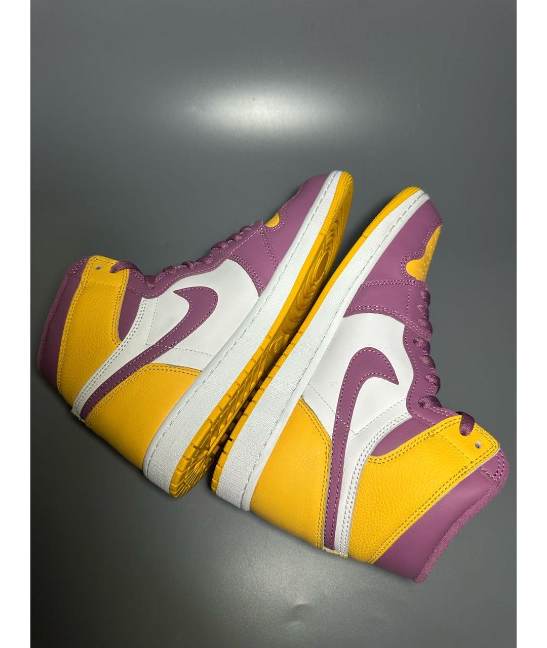 JORDAN Мульти кожаные высокие кроссовки / кеды, фото 7