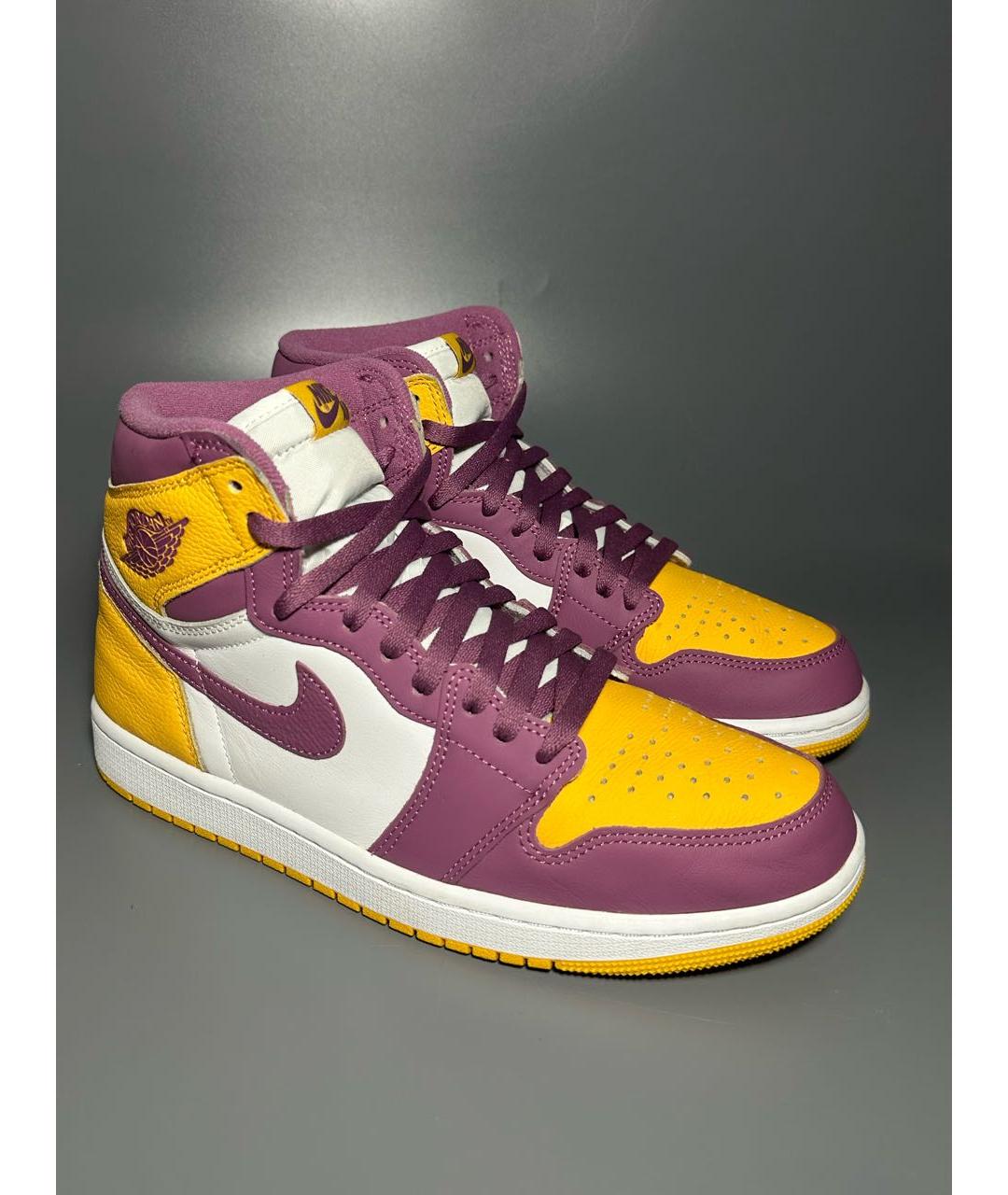 JORDAN Мульти кожаные высокие кроссовки / кеды, фото 6