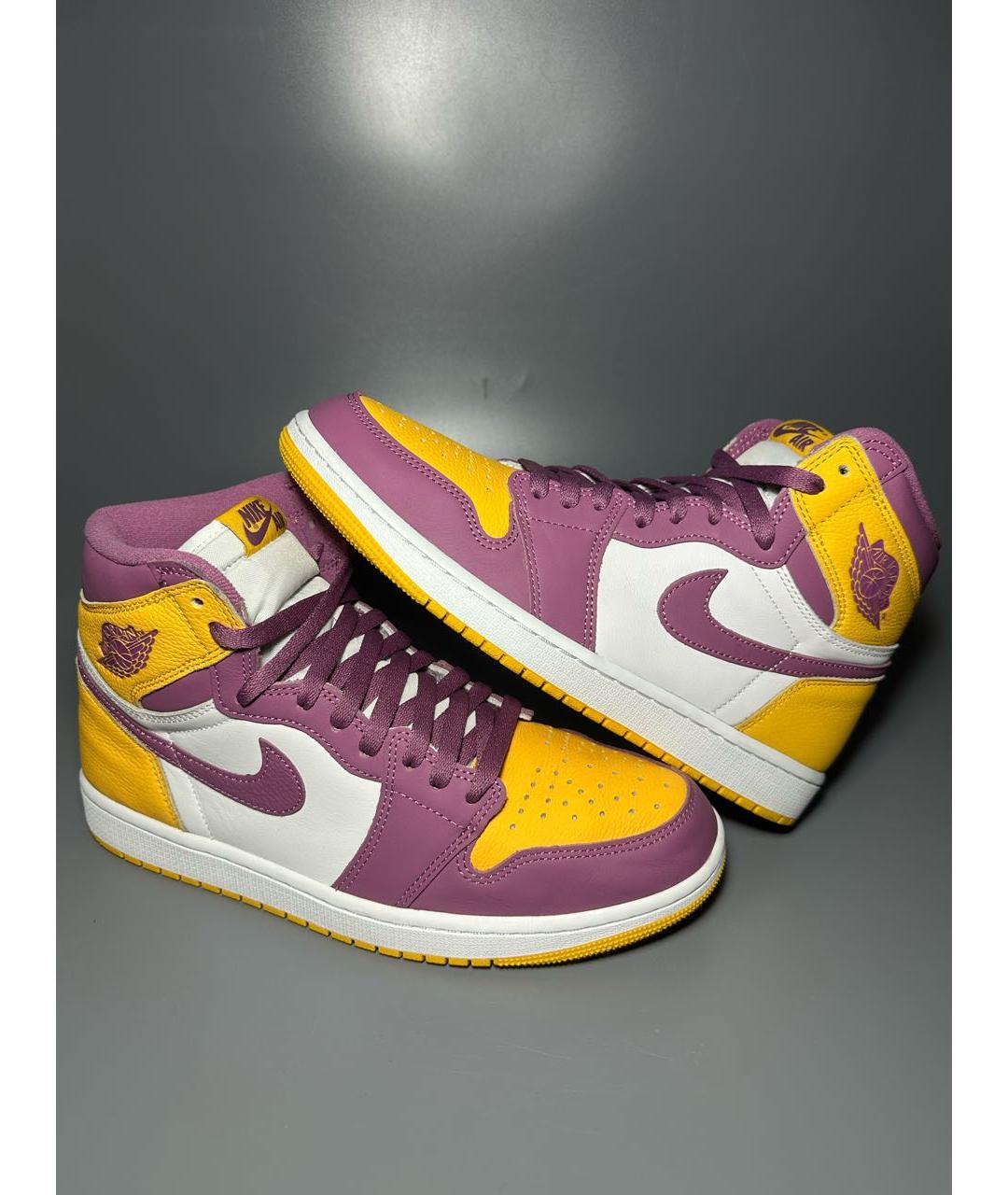 JORDAN Мульти кожаные высокие кроссовки / кеды, фото 5