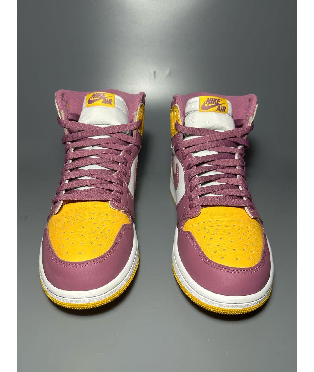 JORDAN Мульти кожаные высокие кроссовки / кеды, фото 2