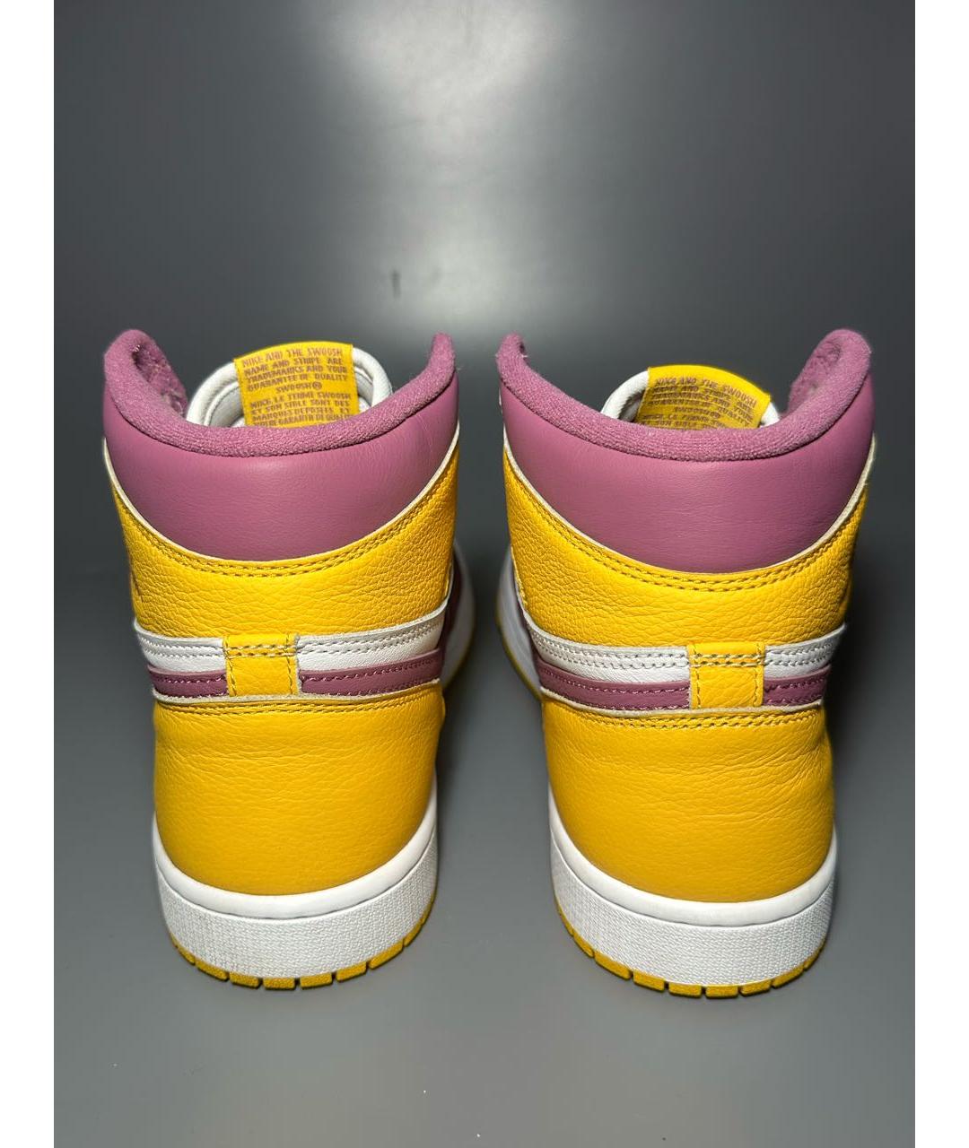 JORDAN Мульти кожаные высокие кроссовки / кеды, фото 4