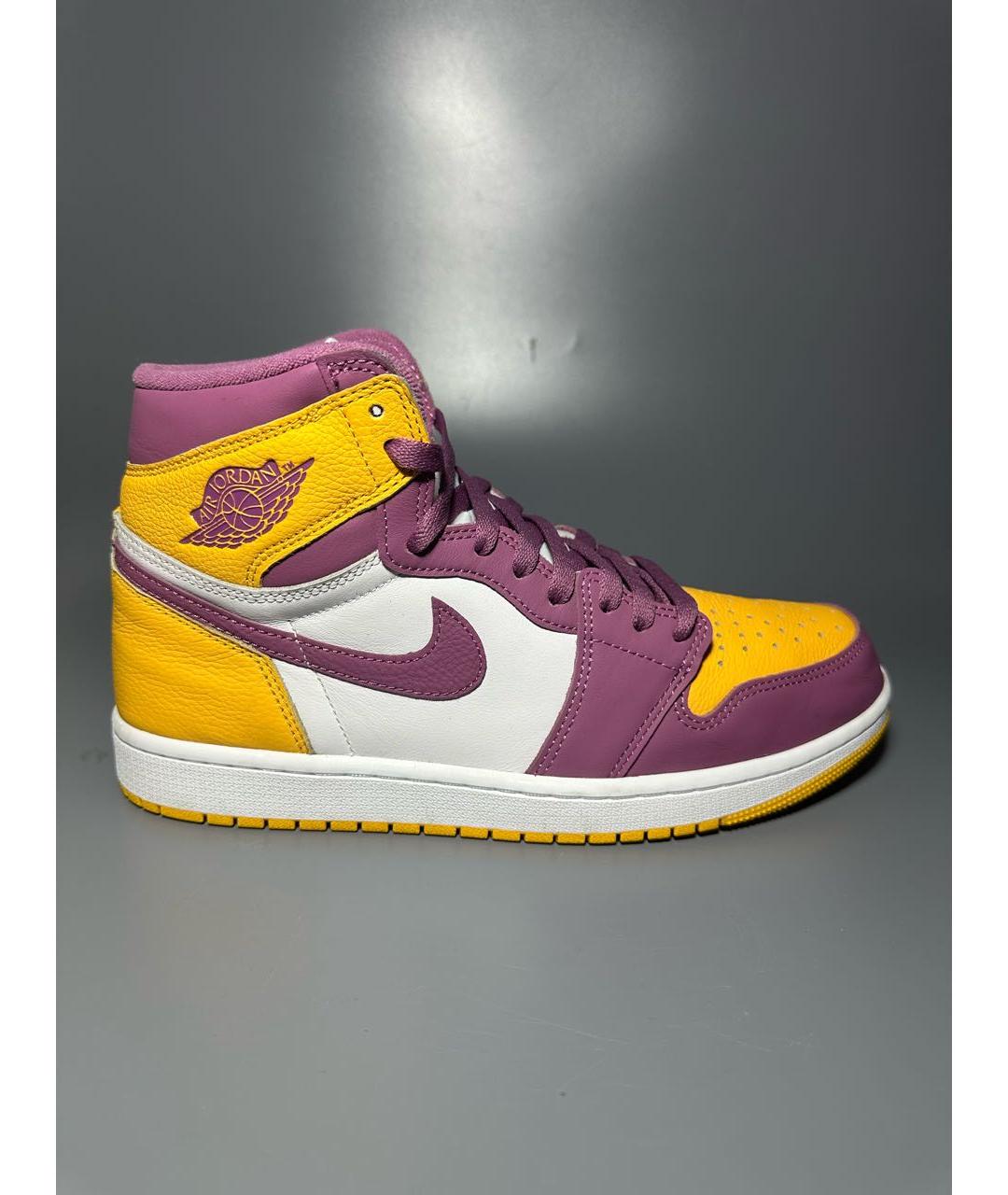 JORDAN Мульти кожаные высокие кроссовки / кеды, фото 9