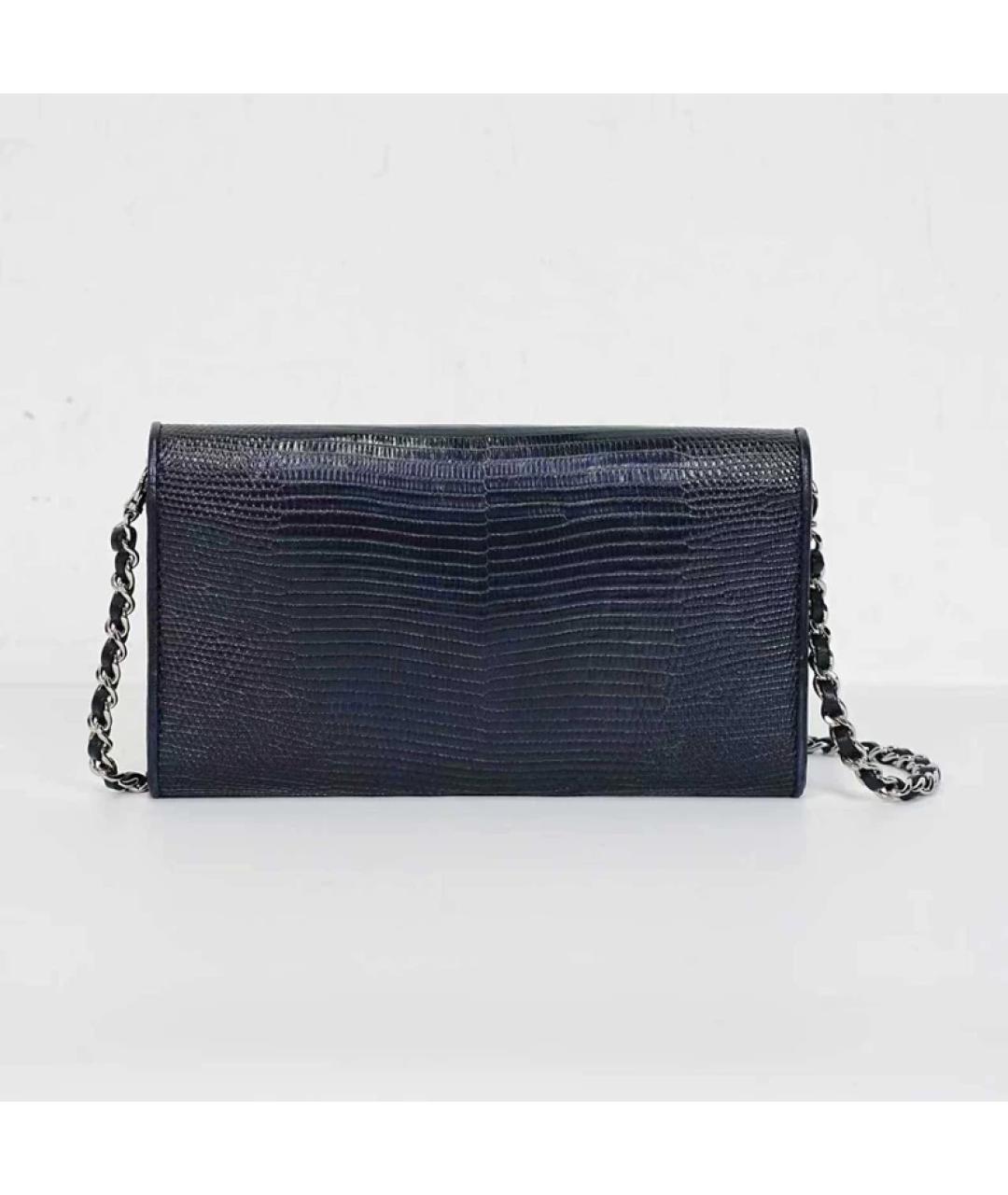 CHANEL Черная сумка с короткими ручками из экзотической кожи, фото 6