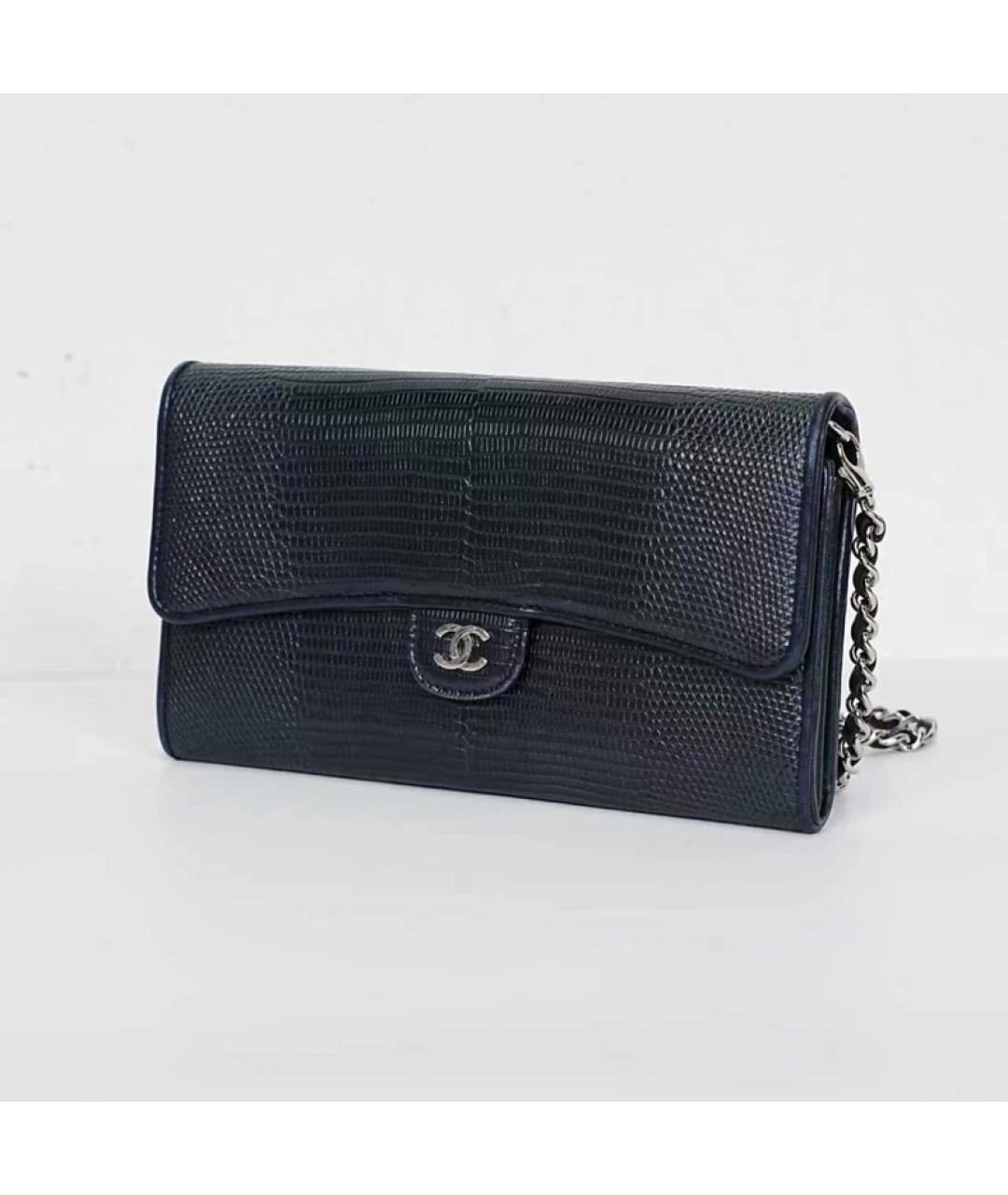 CHANEL Черная сумка с короткими ручками из экзотической кожи, фото 10