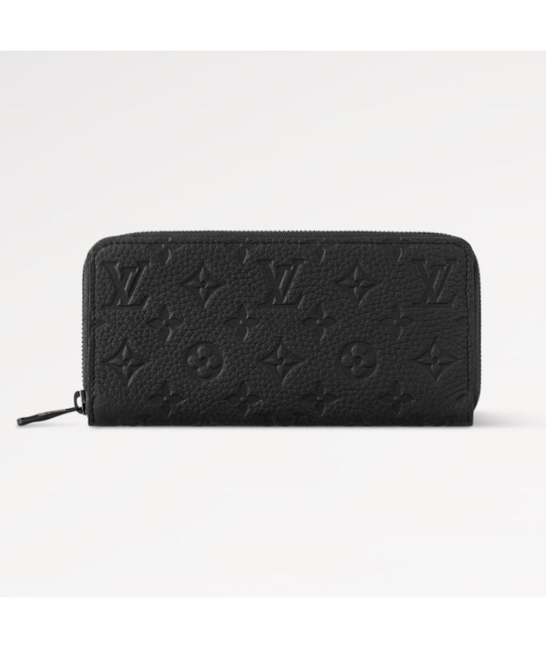 LOUIS VUITTON Черный кожаный кошелек, фото 7