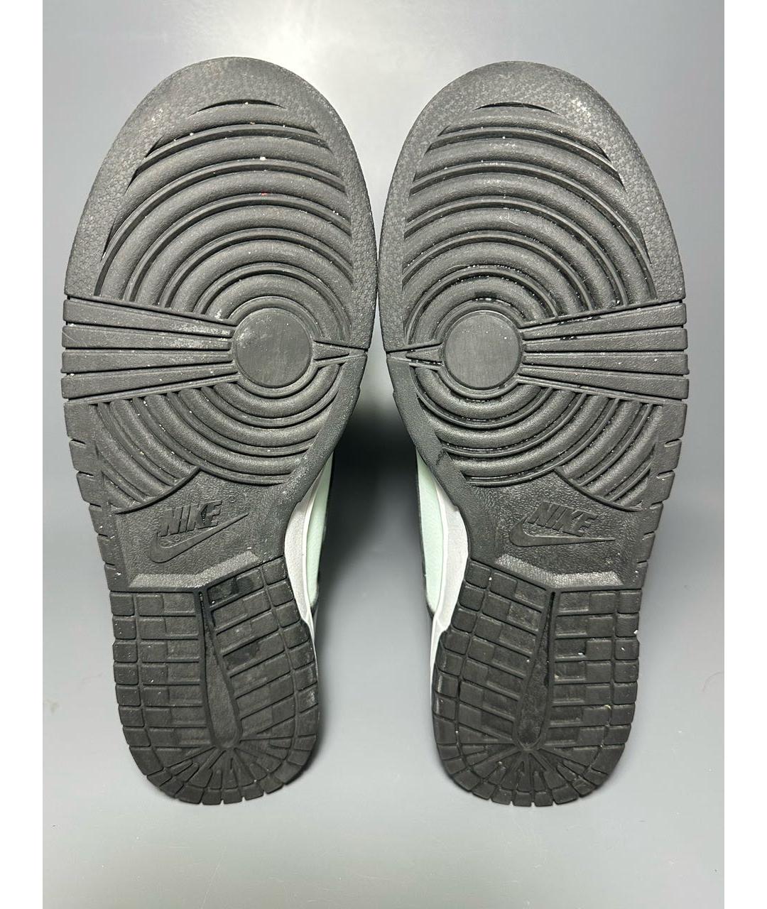 NIKE Черные кожаные высокие кроссовки / кеды, фото 7