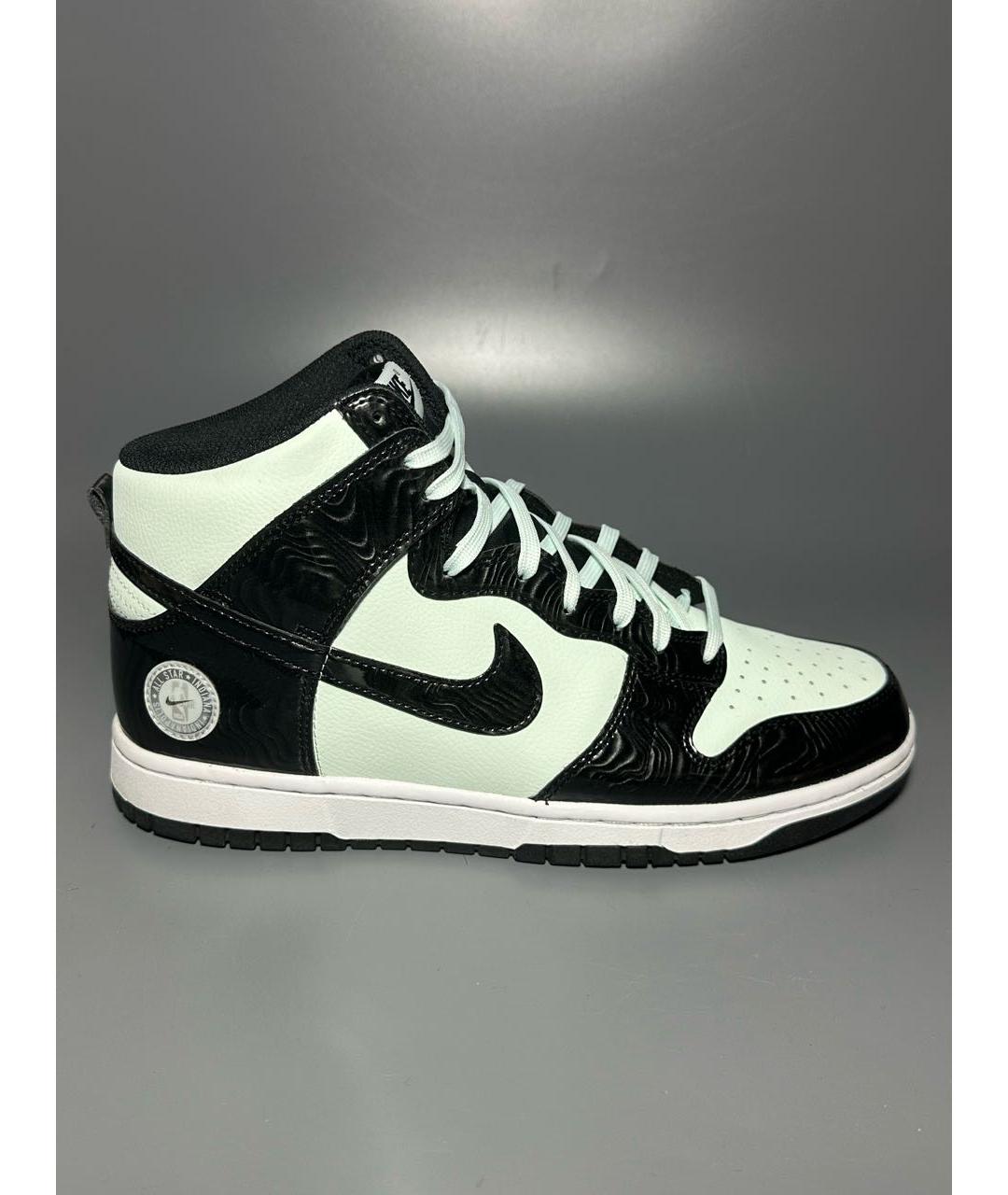 NIKE Черные кожаные высокие кроссовки / кеды, фото 9