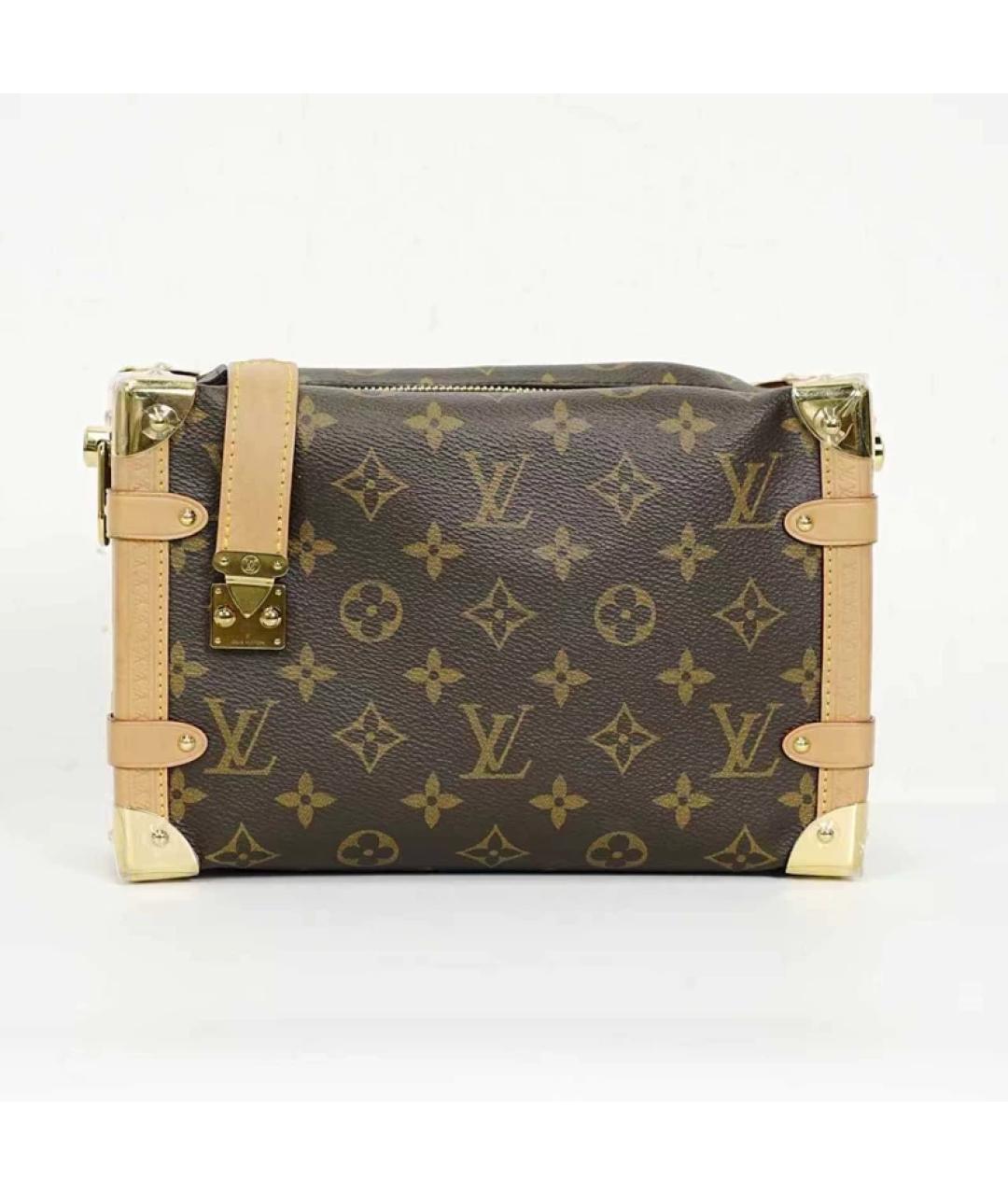 LOUIS VUITTON Коричневая кожаная сумка с короткими ручками, фото 5