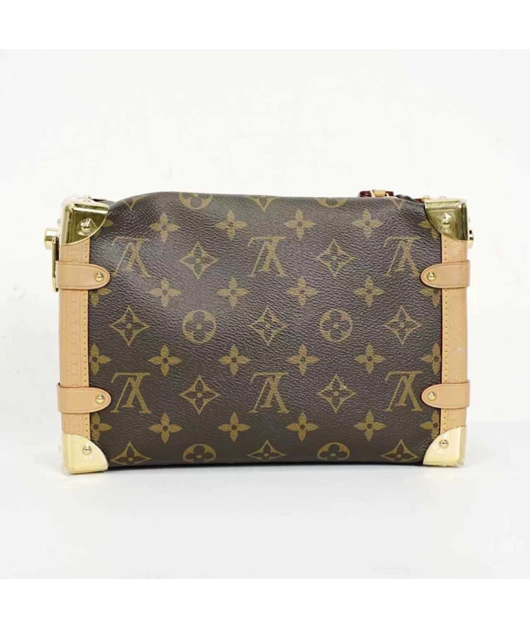 LOUIS VUITTON Коричневая кожаная сумка с короткими ручками, фото 6