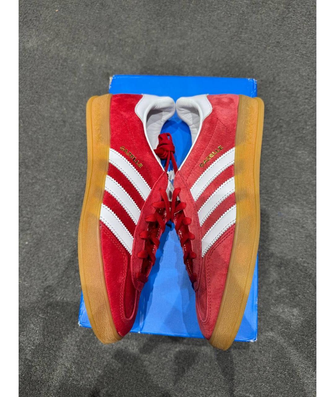 ADIDAS Красные замшевые низкие кроссовки / кеды, фото 3