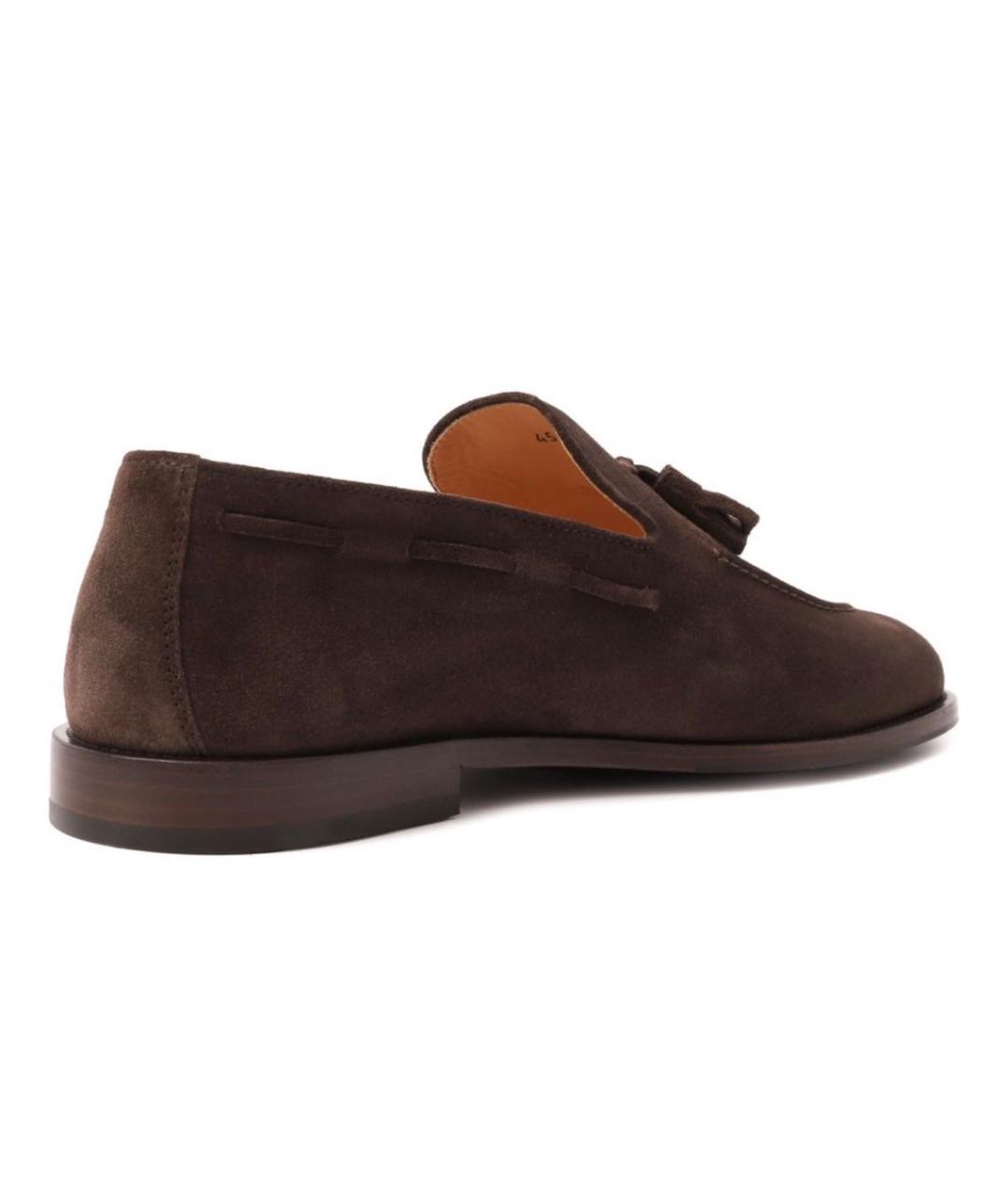 BRUNELLO CUCINELLI Коричневые замшевые лоферы, фото 4