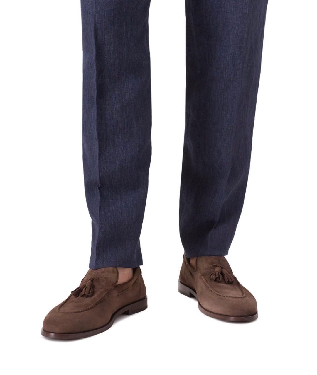 BRUNELLO CUCINELLI Коричневые замшевые лоферы, фото 5