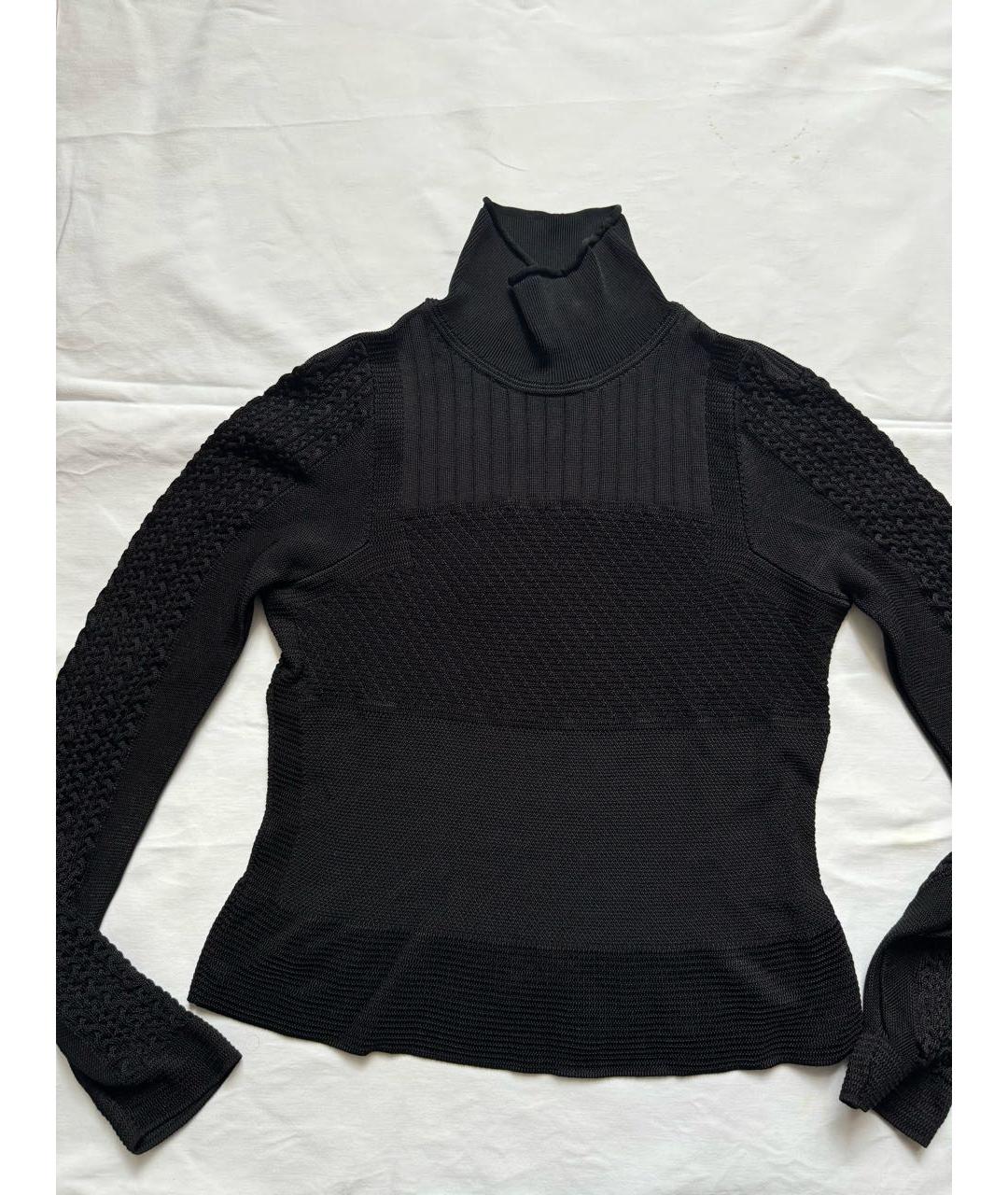 HERMES Черная вискозная водолазка, фото 7