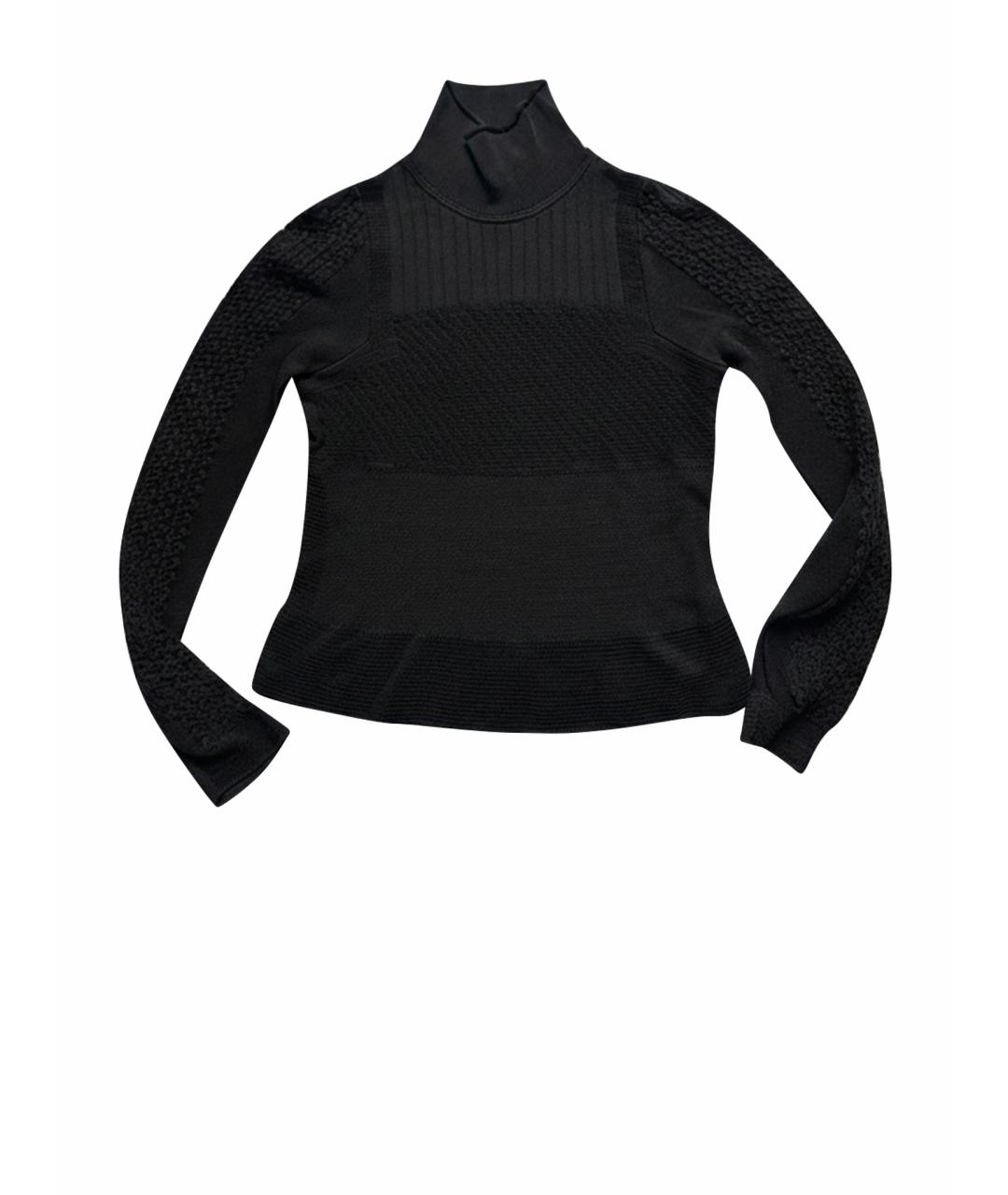 HERMES Черная вискозная водолазка, фото 1