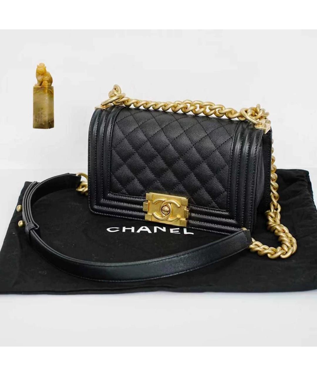 CHANEL Черная кожаная сумка через плечо, фото 9