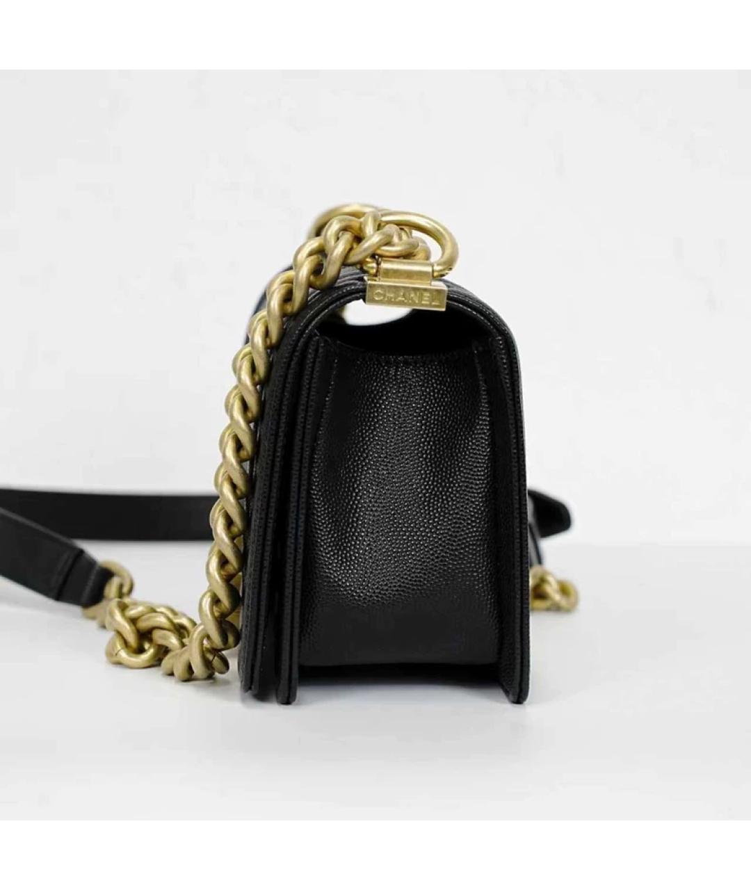 CHANEL Черная кожаная сумка через плечо, фото 5