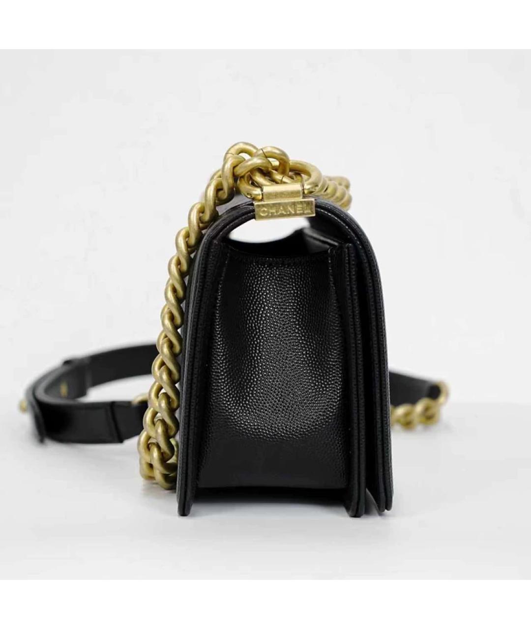 CHANEL Черная кожаная сумка через плечо, фото 3