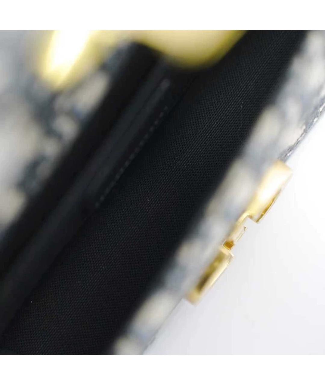 CHRISTIAN DIOR Темно-синяя тканевая сумка с короткими ручками, фото 8