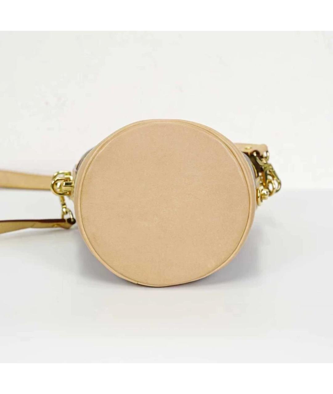 LOUIS VUITTON Коричневая кожаная сумка с короткими ручками, фото 2